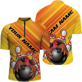 Rivelus Personalized Bowling Jersey 3D, Bowling Shirts for Team, Bowling Shirt Unisex for Men Women, Bowling Polo Shirts