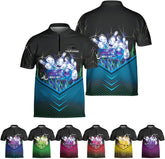 Ligthuy Personalized Bowling Jersey 3D, Bowling Shirts for Team, Bowling Shirt Unisex for Men Women, Bowling Shirts for Men