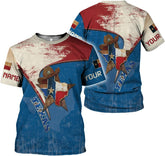 Podagree Personalized Name Texas Flag and Map Dont Mess with Texas Shirts 3D Unisex Shirt for Men Women Adult Size S-5XL