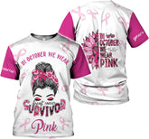 Ligthuy Personalized Name Breast Cancer Shirt - Survivor Shirts, Pink Cancer Tee S-5XL
