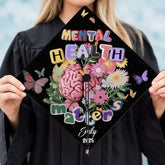Pretyprints Mental Health Matters Graduation Cap Topper Personalized Psychology Cap Your Hard Work Psychology Grad Gifts 2025
