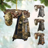 Homedesign Personalized Hunting Ornament, Hunter Vest Ornament, Hunting Christmas Ornament, Hunter Christmas Ornament Hanging Tree Decor, Christmas Hunting Gifts (Hunting 5)