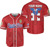 Personalized Puerto Rico Baseball Shirt,Customized Team Name Puerto Rican Baseball Jersey for Men,Women S-5XL