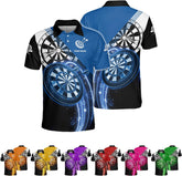 Personalized Name Dart 3D Polo Shirt, Dart Shirts, Mens Dart Shirts, Funny Dart Tshirts, Dart Team Shirts Gifts (PL02)