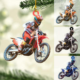 Artparel Custom Dirt Bike Acrylic Ornament, Dirt Bike Christmas Ornament 2024, Dirt Bike Player Ornament, Dirt Bike Tree Decor, Dirt Bike 2024, Gifts for Dirt Bike Lovers, Players (DB2)