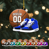 Personalized Basketball Ornaments for Christmas Tree, Basketball Ornament 2024 Custom Basketball Player Ornament Basketball Tree Ornaments Gifts for Basketball Team Ornament Hanging Decor (BKB 16)