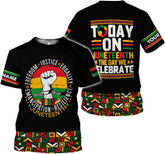 PAgree Personalized Name Juneteenth Shirt, Freeish Since 1865 Juneteenth Flag T-Shirt, Black History Month Pride Tshirt