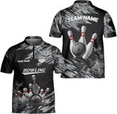 Personalized Name Bowling Baseball Jersey, Bowling Shirts for Men, Short-Sleeve Bowling Jerseys for Team, Bowling Shirts (Style 2)