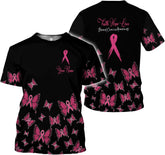 Podagree Personalized Breast Cancer 3D Shirt, Pink Ribbon Awareness T-Shirt, Survivor Pride Tshirt Breast Cancer Shirt