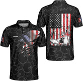 Intenprints Custom 3D Bowling Polo Shirts Personalized Jersey Men Women Team Name Unisex Bowling Shirt Jerseys