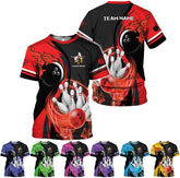 Rivelus Personalized Name Bowling Shirts for Men and Women 3D, Bowling Shirts for Team Bowling, Bowling Shirts Gift