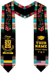 Pretyprints Colombians Graduation Sash, Custom Colombians American Flag Graduation Sash 2025, Colombia Graduation Stole