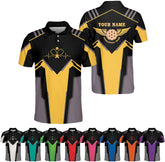 MoonArt Personalized 3D Pickleball Polo Shirt for Teams Custom Name Sport Fit Clothing Ideal Gift for Pickleball Players