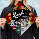 Pretyprints Mexican American Graduation Cap Topper, Mexican Grad Cap Topper, Mexico Graduation Decoration Class of 2025