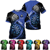 Pretyprints Personalized Dart Shirts Men Women 3D Polo Custom Name Team Jersey Funny Dartboard Shirt S-5XL Gifts