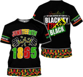 Mostprints Personalized Juneteenth Shirt 3D, Juneteenth Shirts Women Gift, Customized Name Juneteenth Shirts for Men S-5XL
