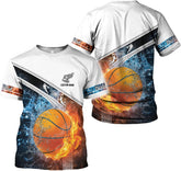 Personalized Name Basketball Shirt, Boys Basketball Gifts, Basketball Repeat, Basketball T-Shirt, Custom Basketball Player