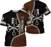 AOVL Personalized Mechanic Shirt 3D Mechanic Shirts Tool Box Mechanic for Men Women Mechanic Garage T-Shirt Mechanics S-5XL