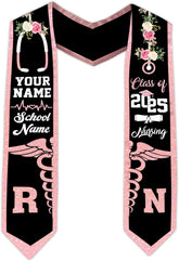 Pretyprints Custom Nurse Sash Graduation, RN Graduation Stole Gifts for Friends Nursing Student Senior Class Of 2025