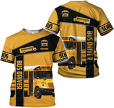 Personalized School Bus Driver Shirt - Custom Yellow Bus Driver 3D Hoodie for Men and Women