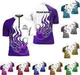 Rivelus Personalized Bowling Jersey 3D, Bowling Shirts for Team, Bowling Shirt Unisex for Men Women, Bowling Polo Shirts