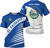 Personalized El Salvador Flag Shirt - Men & Women Salvadorans Pride Tshirt