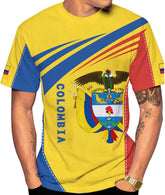 RoyalBro Personalized Colombia Shirt Custom Colombia Flag Shirts for Men Women, Colombian Pride T-Shirt, Colombia Tshirt (Style 5)