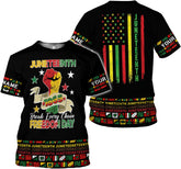 PAgree Personalized Name Juneteenth Shirt, Freeish Since 1865 Juneteenth Flag T-Shirt, Black History Month Pride Tshirt