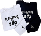 Mostprints Personalized Name Embroidered El Salvador Sweatshirts, Shirts, Hoodies Unisex for Men, Women Full Size