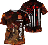 Vybonz Personalized Firefighter Shirt, Fire Department Shirt, Fireman Shirt, Firefighter Shirts, Fire Rescue Tshirt