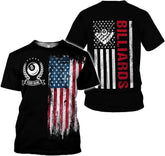 Parvii Personalized Billiards Shirt for Men, 8 Ball Pool Shirt, Billiards Gift