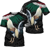 AOVL Personalized Rooster shirts 3D Rooster Mexican Shirts for Men Rooster Mexico Shirt Rooster Shirt for Men Women S-5XL