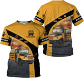 Personalized School Bus Driver Shirt - Custom Yellow Bus Driver 3D Hoodie for Men and Women