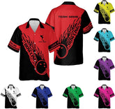 Mostprints Personalized Name Bowling Hawaii Shirts for Men and Women 3D, Bowling Shirts for Team Bowling, Bowling Shirts Gift
