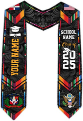 Pretyprints Custom Dominican Sash Graduation, Dominicans Flag Graduation Sash 2025, Dominican Republic Graduation Stole