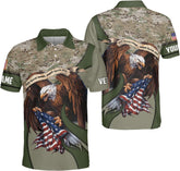 Veteran Polo Shirt for Men Custom US Army Polo Shirts Military Veterans Pride American Flag Gifts Memorial Day Army Shirts