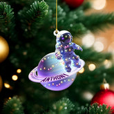 RoyalBro Personalized Astronaut Ornaments for Christmas Tree, Astronaut Kids Christmas Ornament Space Ornaments Planet Christmas Ornaments Solar System Decor Spaceship Ornament Gifts for Boys (As 13)