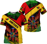Leprints Personalized Juneteenth Shirt Freeish Since 1865 Flag T-Shirt Black History Month Pride Tshirt Gift African