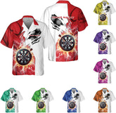 Personalized Name Darts 3D Hawaiian Shirt Unisex S-5XL Gift for Darts Player Dart Shirts for Men Custom Darts Shirts for Men