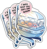 (3PCS) I Will Keep You Safe and Warm Sticker, Gifts Medical Neonatal Stickers Incubator Baby Illustration for NICU Teams and Healthcare Heroes Car Decal for Laptop Tumbler Water Bottle 3 Inch
