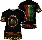 Lighthuy Personalized Juneteenth Shirt 3D, Juneteenth Shirts Women Gift, Customized Name Juneteenth Shirts for Men S-5XL