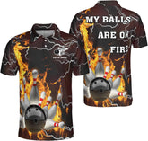 Ligthuy Personalized Name Bowling Polo Shirts 3D for Men and Women, Bowling Shirt, Bowling Shirts for Men Team Bowling Shirt