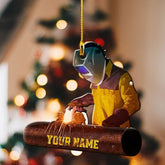 HomeDesign Personalized Welder Ornament, Custom Welder Ornaments Welding Ornaments Flat Two Sided Hanging Plastic Ornaments Welder Gift Christmas Ornament Hanging Decorations Ornament (Style 8)