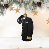 Suseaz Personalized Pilot Christmas Ornament, Pilot Ornament, Pilot Uniform Ornament, Gifts for Pilot Lovers, Pilot Tree Ornament, Husband, Him, Christmas Tree Ornament Hanging Decor