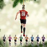 AOVL Personalized Rugby Ornament Rugby Player Gift Ornaments Rugby Team Gift Ornament Gift for Rugby Players Sports Ornaments for Christmas Tree Rugby Gifts for Sports (Rugby 5)