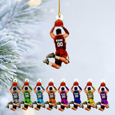 TinoShop Personalized Basketball Christmas Ornaments for Christmas Tree Decor, Basketball Player Ornament, Custom Basketball Ornament, Warriors Basketball Ornament Gifts for Baseball Lovers (ON329)