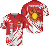 Leprints Personalized Philippines Baseball Jersey, Filipino Flag Baseball Jersey, Philippines Shirts, Philippines Flag Shirt