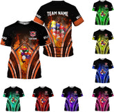 Personalized Billiard 3D Shirts, Custom Team Name Player Billiard T-Shirt Hoodies, Billiards Shirt 8 Ball for Men Women