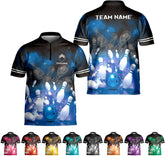 Artparel Personalized Name Bowling Jersey 3D, Custom Bowling Shirts for Team, Bowling Shirt Unisex for Men & Women