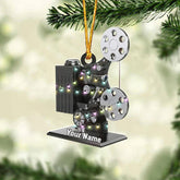 AOVL Personalized Film Clapboard Ornament Movie Clapper Christmas Ornaments Film Clapboard Ornament Film Clapper Ornament Director Clapboard Christmas Ornament Movie Clapperboard Theater (FilmH2)